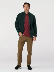 Wrangler Adams Fleece Full Zip Męski Sweter Rozpinany Pine Wa6Dhcg50-L - Swetry męskie - miniaturka - grafika 1