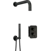 Zestawy prysznicowe - Deante Silia Zestaw prysznicowy podtynkowy z BOXem mieszaczowym nero BXYZNQSM - miniaturka - grafika 1