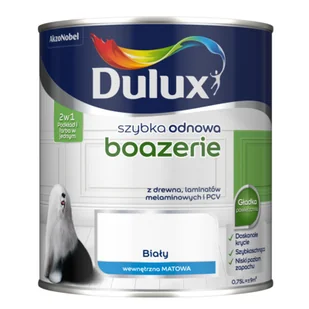 Farba akrylowa Dulux Szybka Odnowa Boazerie MAT 0,75 l - biały - Emalie - miniaturka - grafika 1