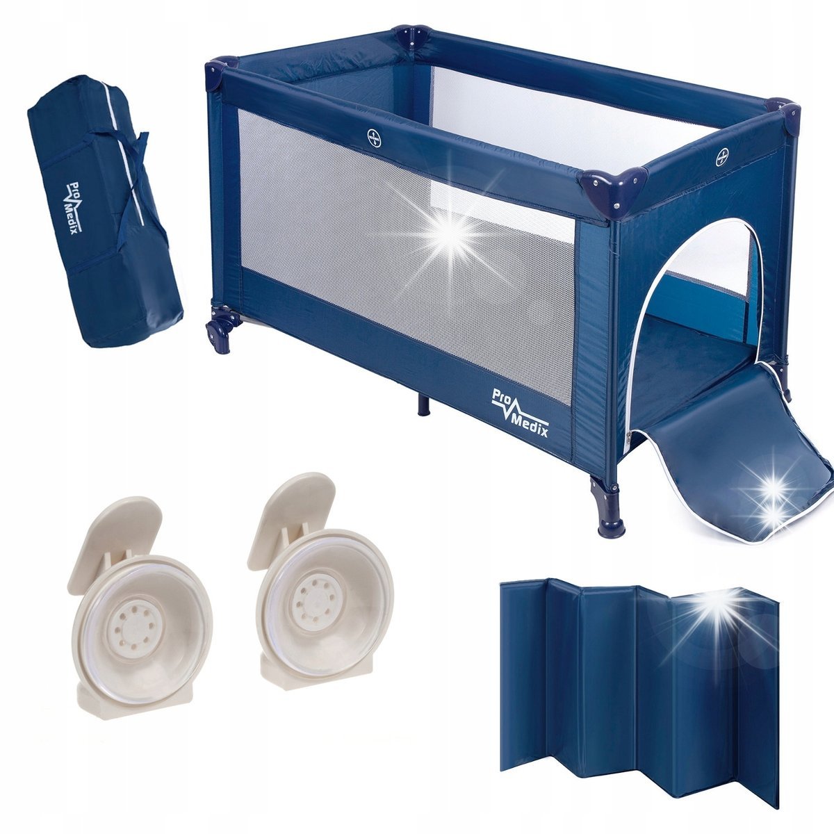 ŁÓŻECZKO TURYSTYCZNE DLA DZIECI SKŁADANE KOJEC + BLOKADA DRZWI PRZESUWNYCH