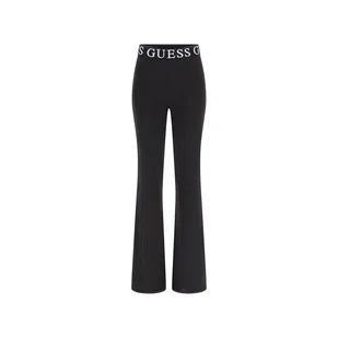 Damskie Legginsy GUESS KIRAN MINI FLARE LEGGINGS V3BB12MC04Z-JBLK – Czarny - Legginsy - miniaturka - grafika 1