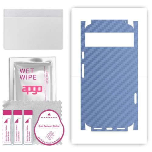 folia naklejka skórka strukturalna na TYŁ+BOKI do Google Pixel 8 - Carbon Granatowy - apgo SKINS