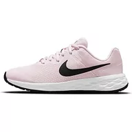 Buty dla dziewczynek - Nike Buty dziecięce Revolution 6, uniseks, Pink Foam Black, 38.5 EU - miniaturka - grafika 1