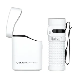 OLIGHT Baton 4-częściowy zestaw mini latarka LED z funkcją ściemniania, ładowalna latarka do 190 dni, czas pracy 1300 lm, 170 m, super jasna, mała latarka do codziennego użytku, IPX8 (biała) - Latarki - miniaturka - grafika 1