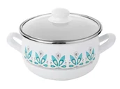 Garnki - Emalia Pleszew Pleszew GARNEK EMALIOWANY PYZA CAMELLIA Z/P 16CM 2,2L kod 000-GAR-16CAMELLIA 000-GAR-16CAMELLIA - miniaturka - grafika 1