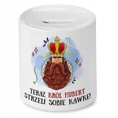 Skarbonki - Skarbonka Dla Huberta na Urodziny Imieniny Prezent z Nadrukiem ze Zdjęciem + Opakowanie na prezent (wzór 02) - miniaturka - grafika 1