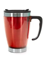 Kubki termiczne - Kubek Podróżny BANQUET 350 ml Akcent, Czerwony - miniaturka - grafika 1