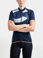 Koszulki sportowe damskie - Craft Koszulka kolarska w kolorze granatowym - miniaturka - grafika 1