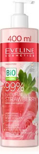 Eveline Cosmetics Cosmetics Pielęgnacja ciała 99% Natural Strawberry Nawilżająco wygładzający jogurt do ciała 400 ml - Balsamy i kremy do ciała - miniaturka - grafika 1