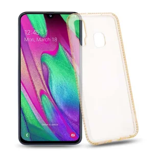 Pokrowiec Ochronny Do Samsung Galaxy A40 w PRZEZROCZYSTE ZŁOTO Etui Rhinestone Obudowa Case Cover Cadorabo - Etui i futerały do telefonów - miniaturka - grafika 1
