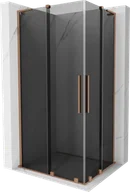 Kabiny prysznicowe - Mexen Velar L Duo kabina prysznicowa rozsuwana 100x90 cm, grafit, miedź szczotkowana - 871-100-090-02-43-65 - miniaturka - grafika 1
