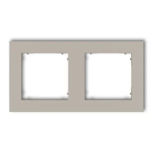 Karlik Ramka podwójna kwadratowa MINI - taupe - Klawisze i ramki - miniaturka - grafika 1