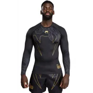 Kimona, stroje i obuwie - Venum Serpenti Rashguard Long Sleeves Długi Rękaw Black/Silver/Gold - miniaturka - grafika 1