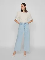 Spodnie damskie - Vila Dżinsy - Comfort fit - w kolorze błękitnym - miniaturka - grafika 1