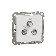 Gniazdka elektryczne - Sedna Design, Gniazdo R/TV/SAT końcowe (4dB), białe, Schneider - miniaturka - grafika 1