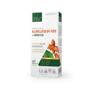 Suplementy naturalne - Medica Herbs MEDICA HERBS Kurkumina 98 + Piperyna 60 Kapsułek - miniaturka - grafika 1