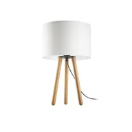 Lampy stojące - TK Lighting Lampka nocna na trójnogu Tokyo Biała/Sosna 5294 - miniaturka - grafika 1