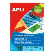 Etykiety do drukarek - APLI 12978 - Trwałe czerwone etykiety 105,0 x 37,0 mm 100 arkuszy - miniaturka - grafika 1
