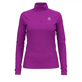 Swetry damskie - ODLO Damski sweter Midlayer 1/2 zip PROITA sweter, purple cactus Flower melange, M 542301 - grafika 1