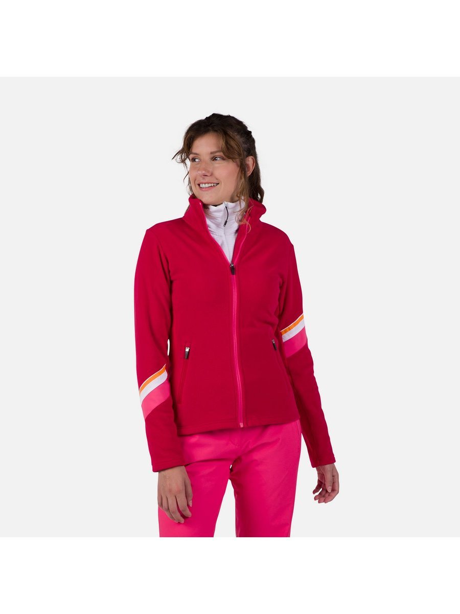 Bluza damska Rossignol W Strawpile Fleece Fz czerwony L