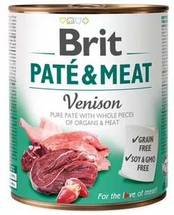 Brit PATE & MEAT VENISON 800g - Mokra karma dla psów - miniaturka - grafika 1