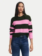 Swetry damskie - Desigual Sweter Hamilton 24WWJF30 Różowy Regular Fit - miniaturka - grafika 1