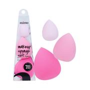 Rękawice i gąbki do kąpieli - MIMO Makeup Blender Sponge Pink 3 Pcs Set gąbka do makijaż - set - miniaturka - grafika 1