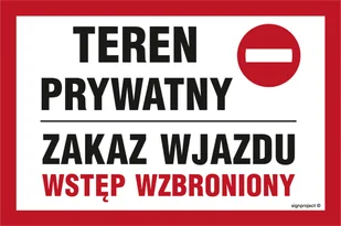 ND043 TEREN ZAKŁADU PRACY OSOBOM NIEUPOWAŻNIONYM WSTĘP WZBRONIONY, PN - PŁYTA PCV 1MM; (450X300MM) - Tablice BHP - miniaturka - grafika 1