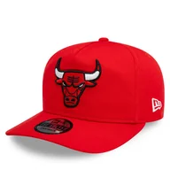 Czapki męskie - Czapka z daszkiem New Era Chicago Bulls Washed Precurved Golfer 60595274 Czerwony - miniaturka - grafika 1