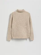 Bluzy dla chłopców - Reserved - Golf z domieszką wełny - złamana biel - miniaturka - grafika 1