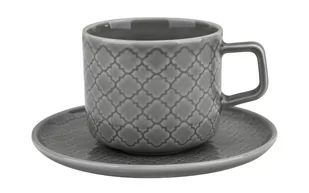 Filiżanka ze spodkiem 250 ml Marrakesz szary - Filiżanki - miniaturka - grafika 1