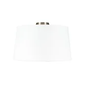 Oprawy, klosze i abażury - QAZQA Nowoczesny plafon stal klosz biały 45cm - Combi - miniaturka - grafika 1