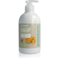 Mydła - Greenatural Liquid Soap mydło w płynie do rąk i ciała Mint and Orange 500 ml - miniaturka - grafika 1