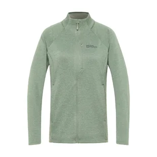 Bluza damska Jack Wolfskin TAIGA FZ W eucalyptus - L - Bluzy damskie - miniaturka - grafika 1