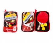 Tenis stołowy - Zestaw Ping Pong Rakietki Paletki Piłki Pokrowiec - miniaturka - grafika 1