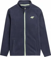 Bluzy dla dziewczynek - Polar chłopięcy 4F bluza dziecięca ze stójką rozpinana r 164 - miniaturka - grafika 1