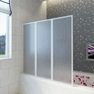 Kabiny prysznicowe - vidaXL 3 składane panele 141x132 140785 - miniaturka - grafika 1
