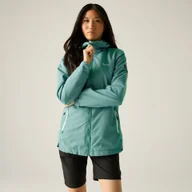 Kurtki i kamizelki sportowe damskie - Regatta Kurtka damska przeciwdeszczowa Hamara IV Zielony, Rozmiar: 34 - miniaturka - grafika 1