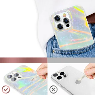 Kingxbar Shell Series luksusowe eleganckie etui na iPhone 13 Pro perłowy-miętowy - Etui i futerały do telefonów - miniaturka - grafika 6