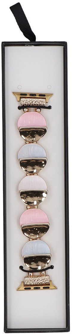GlacierX Nowa bransoleta do smartwatcha GlacierX Gleam Rounded Stretch Bracelet Rose Gold do Apple Watch 38/40/41mm Wielokolorowa