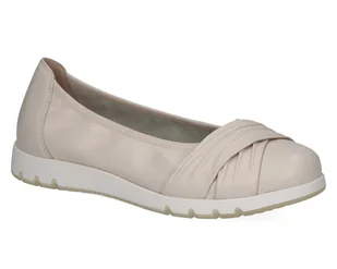 Baleriny damskie skórzane tęgość H wygodne Caprice 22118 złamana biel-38 - Baleriny - miniaturka - grafika 1