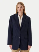 Marynarki i żakiety damskie - Tommy Hilfiger Marynarka Elevated WW0WW46808 Granatowy Relaxed Fit - miniaturka - grafika 1
