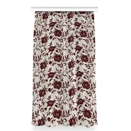 Zasłony - Gotowa zasłona z grafiką 150x280 cm Bordowe kwiaty, Fabricsy - miniaturka - grafika 1