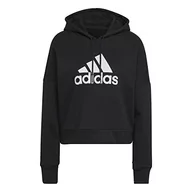 Bluzy damskie - adidas Damska bluza z kapturem W Fi Bos, czarna, S, czarny, S - miniaturka - grafika 1