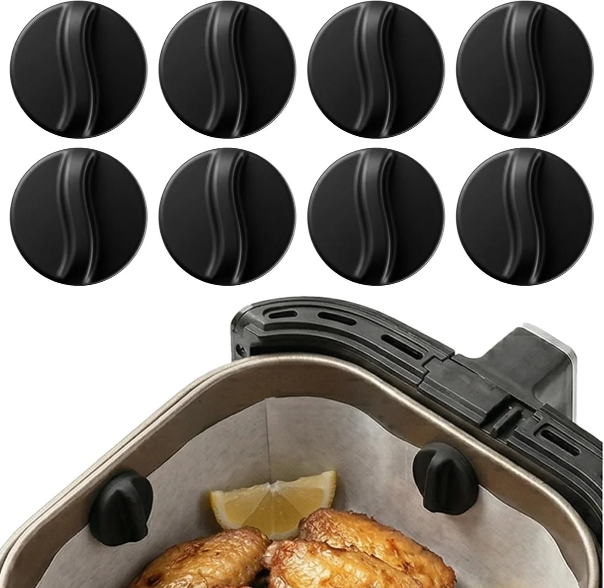 8 szt. magnesów silikonowych na papier do pieczenia Airfryer 20x15 mm