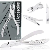 Akcesoria do paznokci - Cążki cęgi do grubych wrastających paznokci skórek obcinaczki nożyczki manicure gabinet SPA srebrne - miniaturka - grafika 1