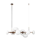 Lampy sufitowe - Szeroka, złota lampa wisząca do stylowej jadalni ZM 1193 z serii OMI - miniaturka - grafika 1