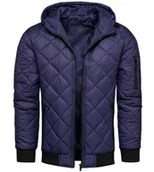 Kurtki męskie - Kurtka męska jesień/wiosna z kapturem fioletowa Recea - miniaturka - grafika 1