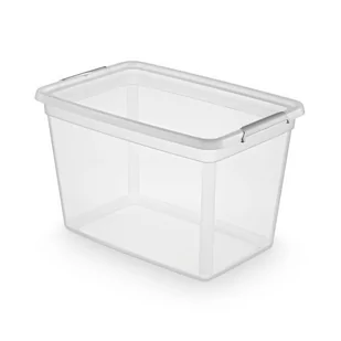 Lumarko Pojemnik Z Pokrywą i Klipsami 58x39x35cm 60l (2782) - Pojemniki kuchenne - miniaturka - grafika 1