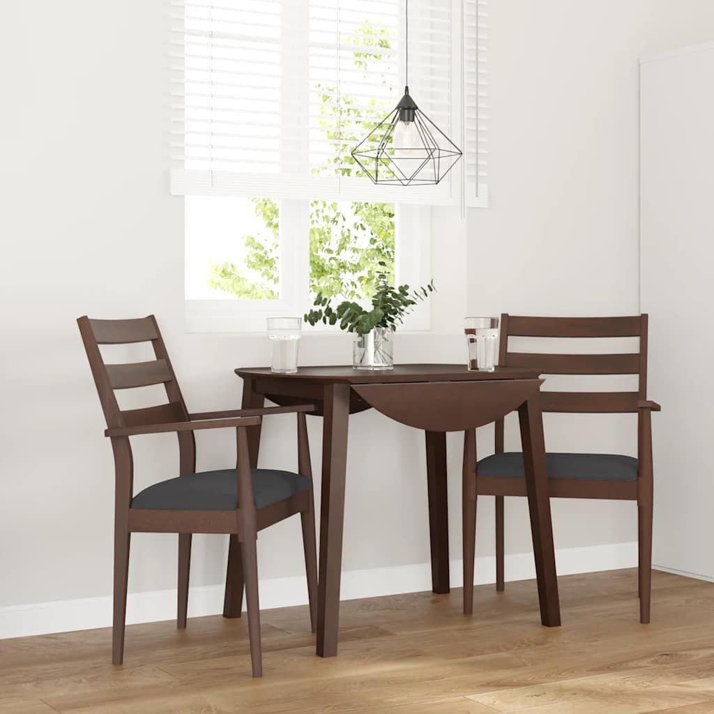 vidaXL Krzesła do jadalni z poduszkami 2 szt. lite drewno gumowe